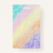 オンオポップ・アートのーバーバブル子供の誕生日パーティー招待状 バッジ (裏面)