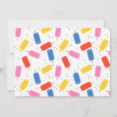オンオーバーサマーポップ・アートのポプシクル子供の誕生日パーティー 招待状 (裏面)