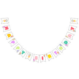 オンオーバーポップ・アートのバースデーパーティーテーマ バンティングフラッグ