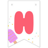 オンオーバーポップ・アートのバースデーパーティーテーマ バンティングフラッグ (第2の旗)