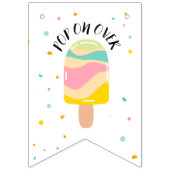 オンオーバーポップ・アートのバースデーパーティーテーマ バンティングフラッグ (第1の旗)