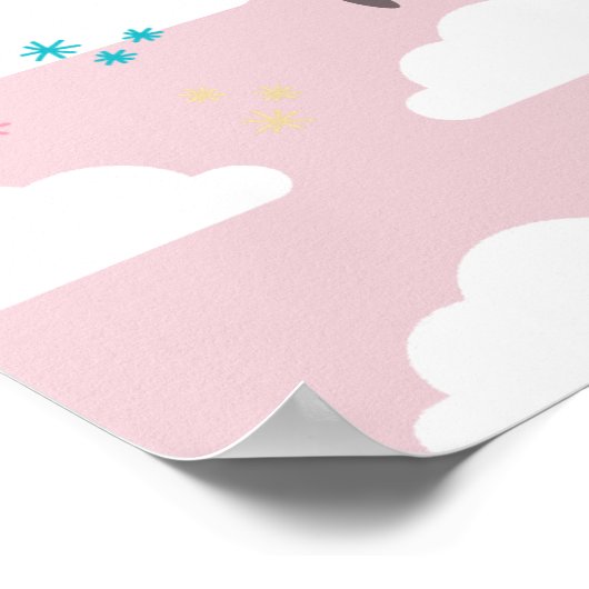 オンクラウドナインタイポグラフィクラウド ポスター (角)