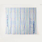 オンクラウドナインパステルブライダルシャワーウェルカムサイン タペストリー (正面(横))