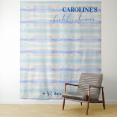 オンクラウドナインパステルブライダルシャワーウェルカムサイン タペストリー (インサイチュ)