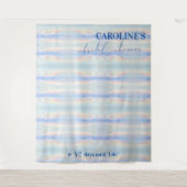 オンクラウドナインパステルブライダルシャワーウェルカムサイン タペストリー (正面)