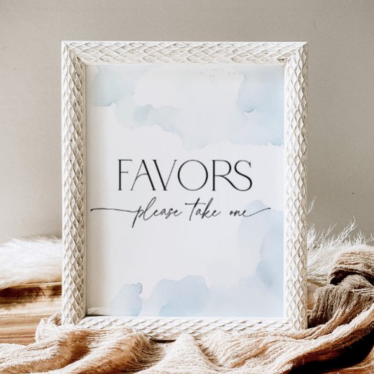 オンクラウドナインブライダルシャワーほこりっぽいブルーの好意 台座サイン