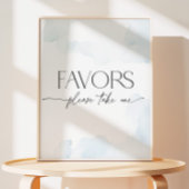 オンクラウドナインブライダルシャワーほこりっぽいブルーの好意 台座サイン