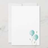 オンクラウドナインブルーモダン男の赤ちゃんシャワー 招待状 (裏面)