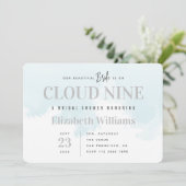 オンクラウドナインモダンシックミニマルブライダルシャワー 招待状 (スタンド正面)