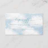 オンクラウドナイン夢のような雲ブルーおむつラッフル エンクロージャーカード (正面)