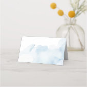 オンクラウドナイン青いブライダルシャワービュッフェフード プレイスカード (裏面)