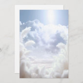 オンクラウドナイン9パンパスブライダルシャワー 空白の 招待状 (正面/裏面)