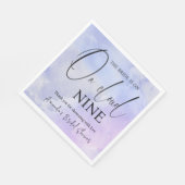 オンクラウドナイン9書道ブルーブライダルシャワー スタンダードランチョンナプキン (角)