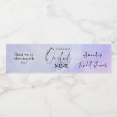 オンクラウドナイン9書道ブルーブライダルシャワー ペットボトルラベル (シングルラベル)