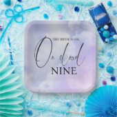 オンクラウドナイン9書道ブルーブライダルシャワー ペーパープレート (パーティー)