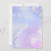 オンクラウドナイン9書道ブルーブライダルシャワー 招待状 (裏面)