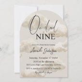 オンクラウドナインBeigeウォーターカラースカイブライダルシャワー 招待状 (正面)