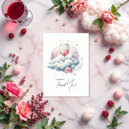 オンクラウドワインブライダルシャワー サンキューカード