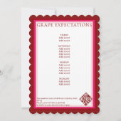 オンクラウドワインワイナリーテーマナパバチェロレッテ 招待状 (裏面)