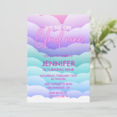 オンクラウド9誕生日招待状9thマジカルピンク 招待状 (スタンド正面)