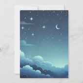 オングリッターキラキラキラキラ小さな星のベビーシャワー 招待状 (裏面)