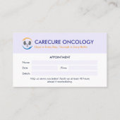 オンコロジークリニック事業 | シンプルアポイントメント 名刺 (裏面)