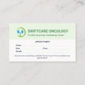 オンコロジークリニック事業 | シンプルアポイントメント 名刺 (裏面)