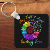 オンコロジーチームのヒマワリのオンコログと戦う キーホルダー (正面)