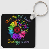 オンコロジーチームのヒマワリのオンコログと戦う キーホルダー (裏面)