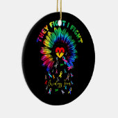 オンコロジーチームのヒマワリのオンコログと戦う セラミックオーナメント (右)