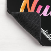 オンコロジーナースハートワードクラウドウォーターカラーレインボー マウスパッド (コーナー)