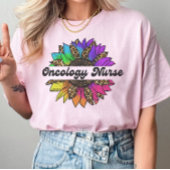 オンコロジーナース専門レインボーサンフラワー Tシャツ