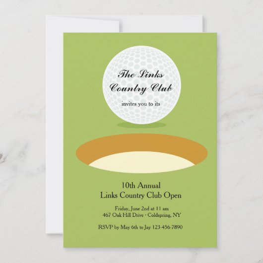オンザエッジゴルフ招待状 招待状 (正面)