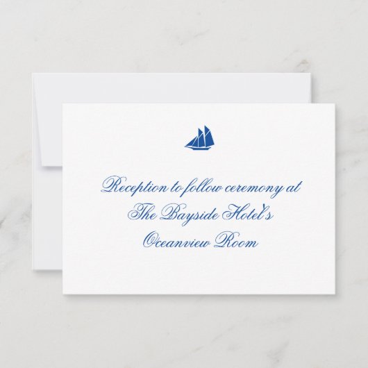 「オンザシー」披露宴カード 招待状 (正面)