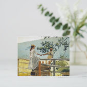 オンザスティールカントリーランドスケープWinslowホーマー ポストカード (スタンド正面)