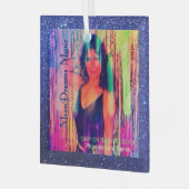 オンザダンスフロアリミックスブルーオーナメント ガラスオーナメント (正面左)