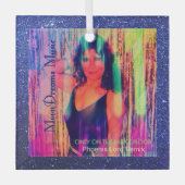 オンザダンスフロアリミックスブルーオーナメント ガラスオーナメント (正面)