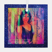 オンザダンスフロアリミックスブルーオーナメント ガラスオーナメント (裏面)