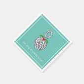 オンザノッティリストホリデー航海のナプキンシーフォーム スタンダードカクテルナプキン (角)