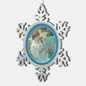 オンザバルコニー – メアリーカッサット – ファインアートレプロホーン スノーフレークピューターオーナメント (右)