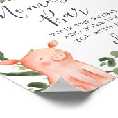 オンザファームベビーシャワーミモザバー標識 ポスター (角)