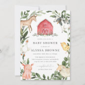 オンザファームベビーシャワー招待状 招待状 (正面)