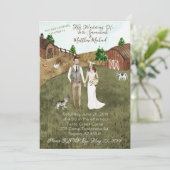 オンザファーム結婚式招待状- Brunette – ペット猫 招待状 (スタンド正面)