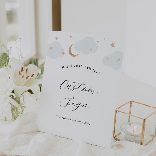 オンザムーンブルーカスタム文字標識 台座サイン