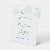 オンザムーンブルーカスタム文字標識 台座サイン (正面)