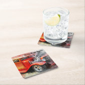 オンザロードアゲインドラッグ車 スクエアペーパーコースター (インサイチュ)