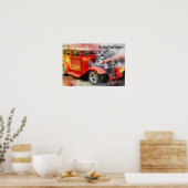 オンザロードアゲインドラッグ車 ポスター (キッチン)