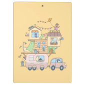 オンザロードファミリーキャンピングトレーラーオンイエロー クリップボード (裏面)