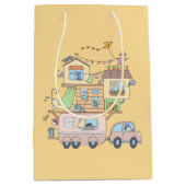 オンザロードファミリーキャンピングトレーラーオンイエロー ミディアムペーパーバッグ (正面)