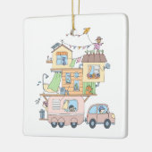 オンザロードファミリーキャンピングトレーラー セラミックオーナメント (左)